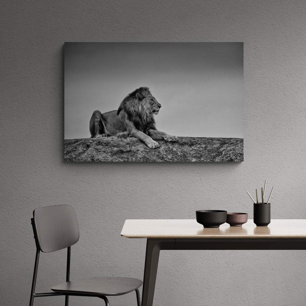 Lion art print — The King by Shannon Wild — view 4 in a room