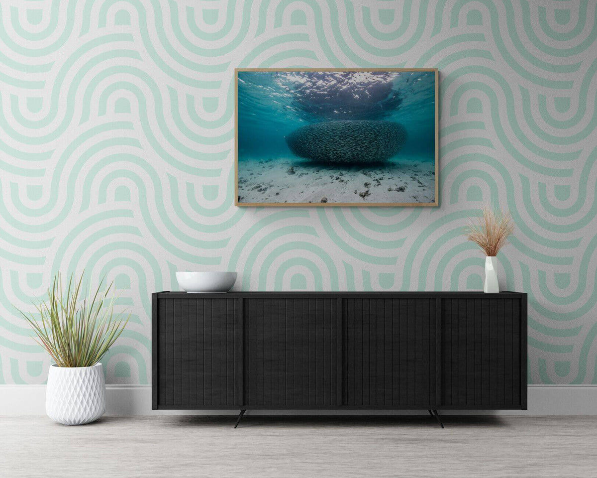 Bait ball art print — The Bait Ball by Andre Rerekura — view 2 in a room