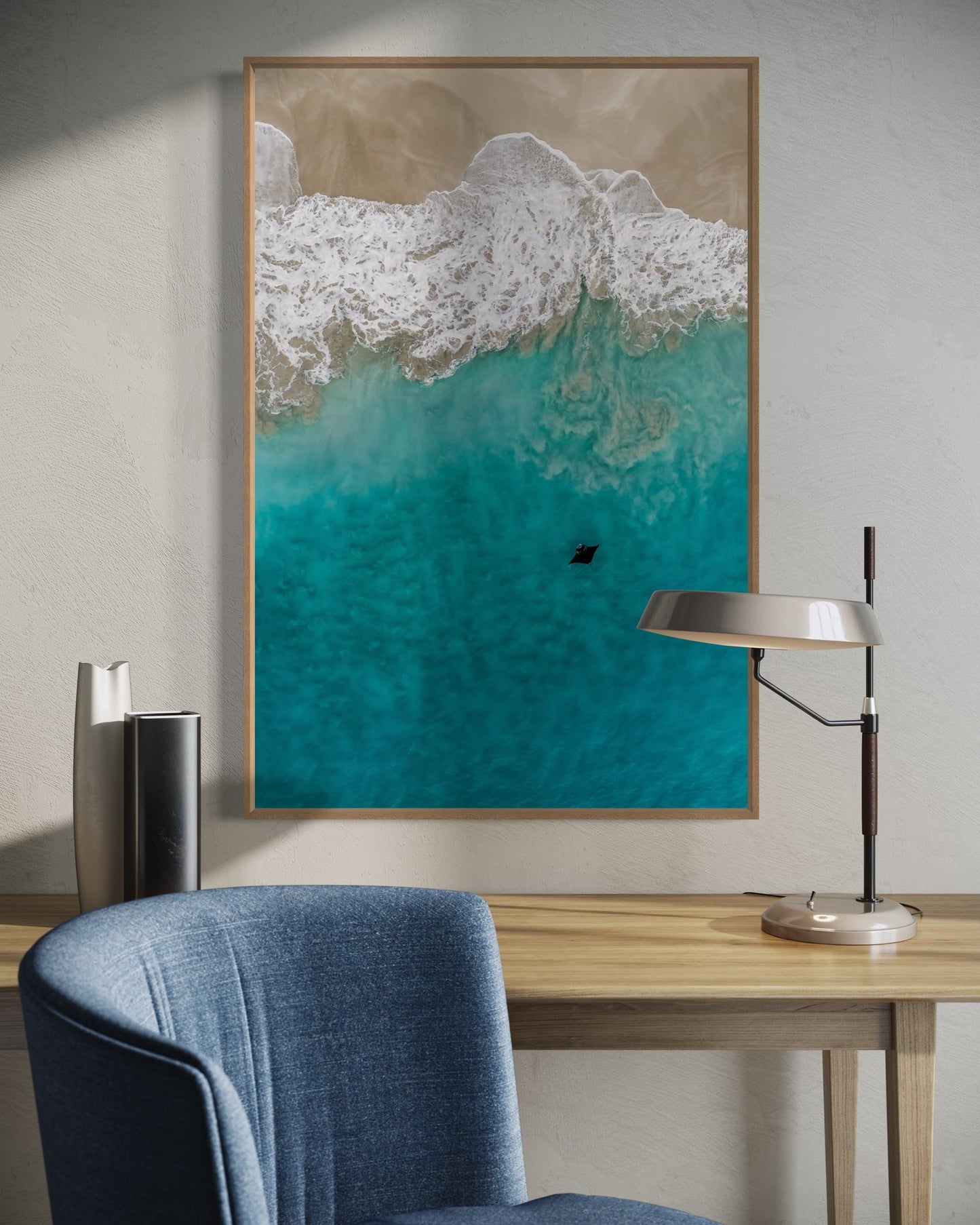 In-room photo of "The Beauty," an artwork by Jake Wilton.