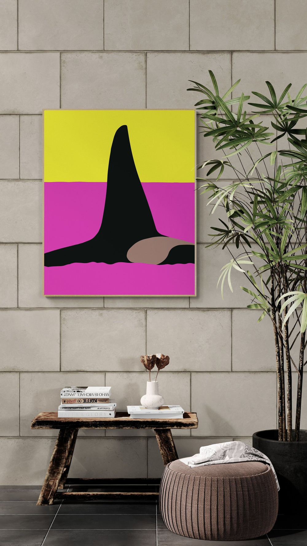Orca art print — The Dorsal Fin by Ian Daniell — view 4 in a room