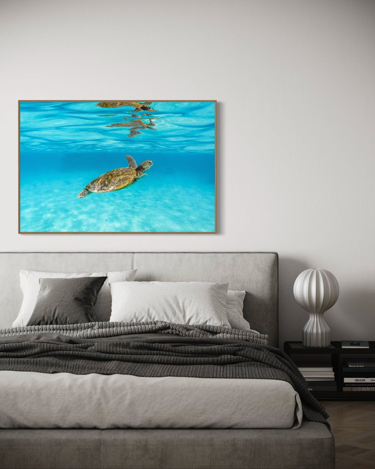 Sea turtle art print — The Feeling by Anouska Freedman — view 2 in a room