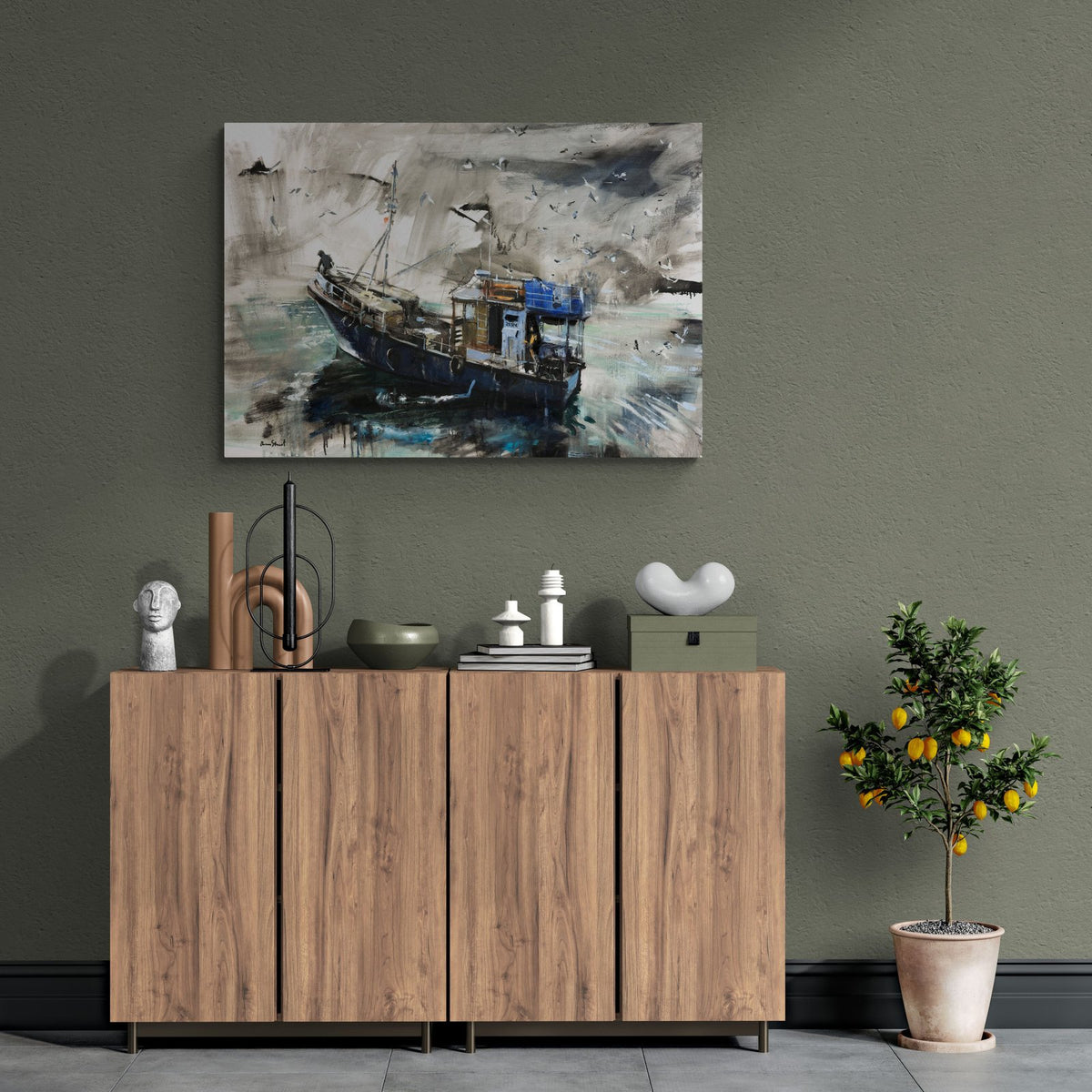 The Guided By Gulls in a room