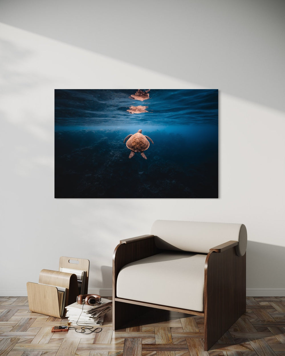 Sea turtle art print — The Otherside by Daniel Nicholson — view 4 in a room