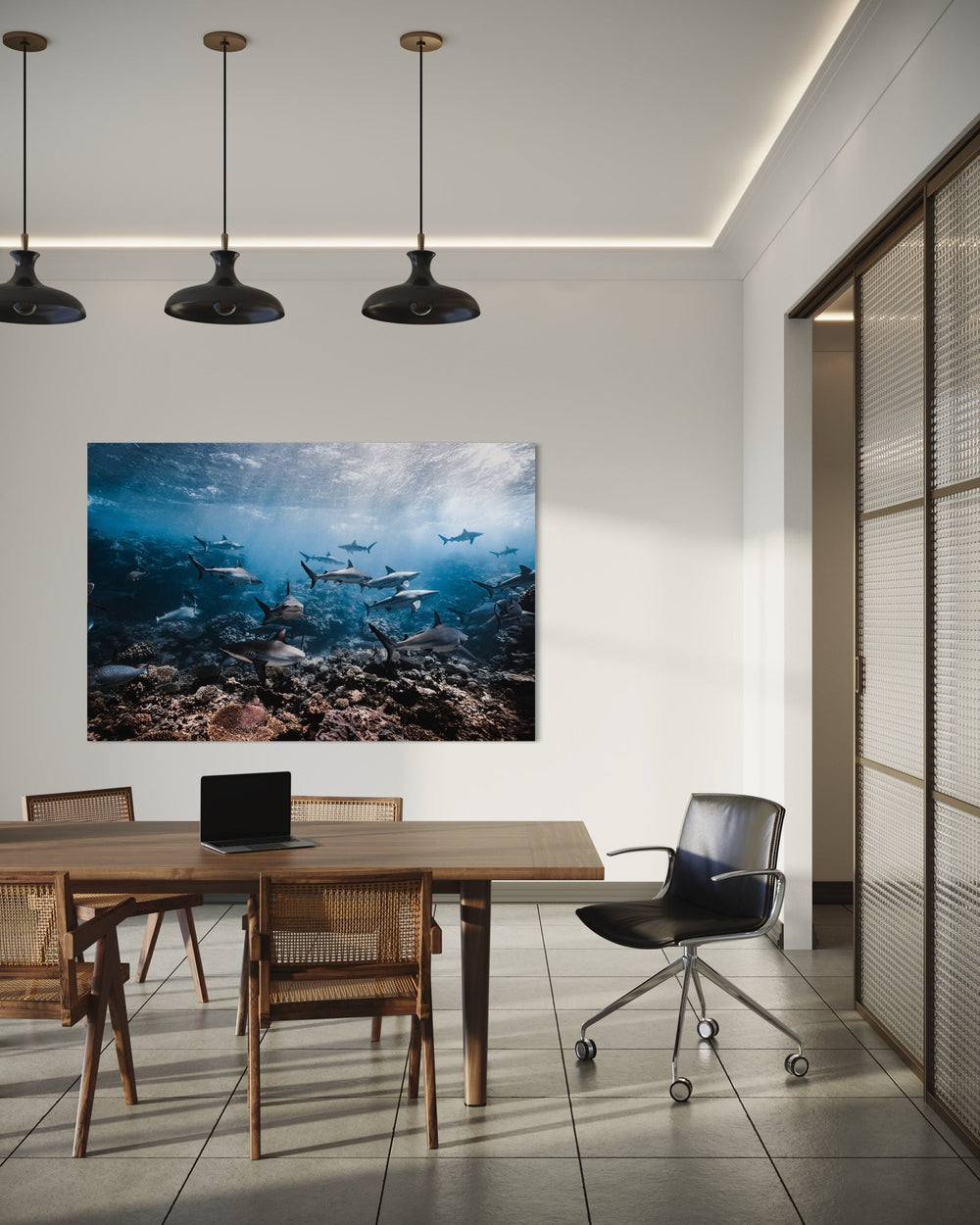 Shark art print — The Shark Paradise by Daniel Nicholson — view 4 in a room