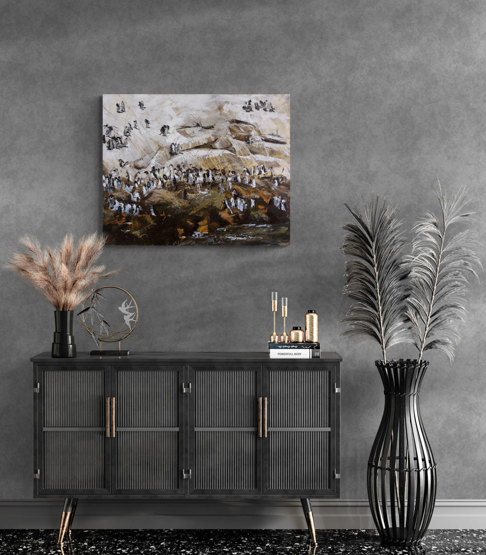 Penguin art print — The St Croix Penguins by Duncan Stewart — view 4 in a room
