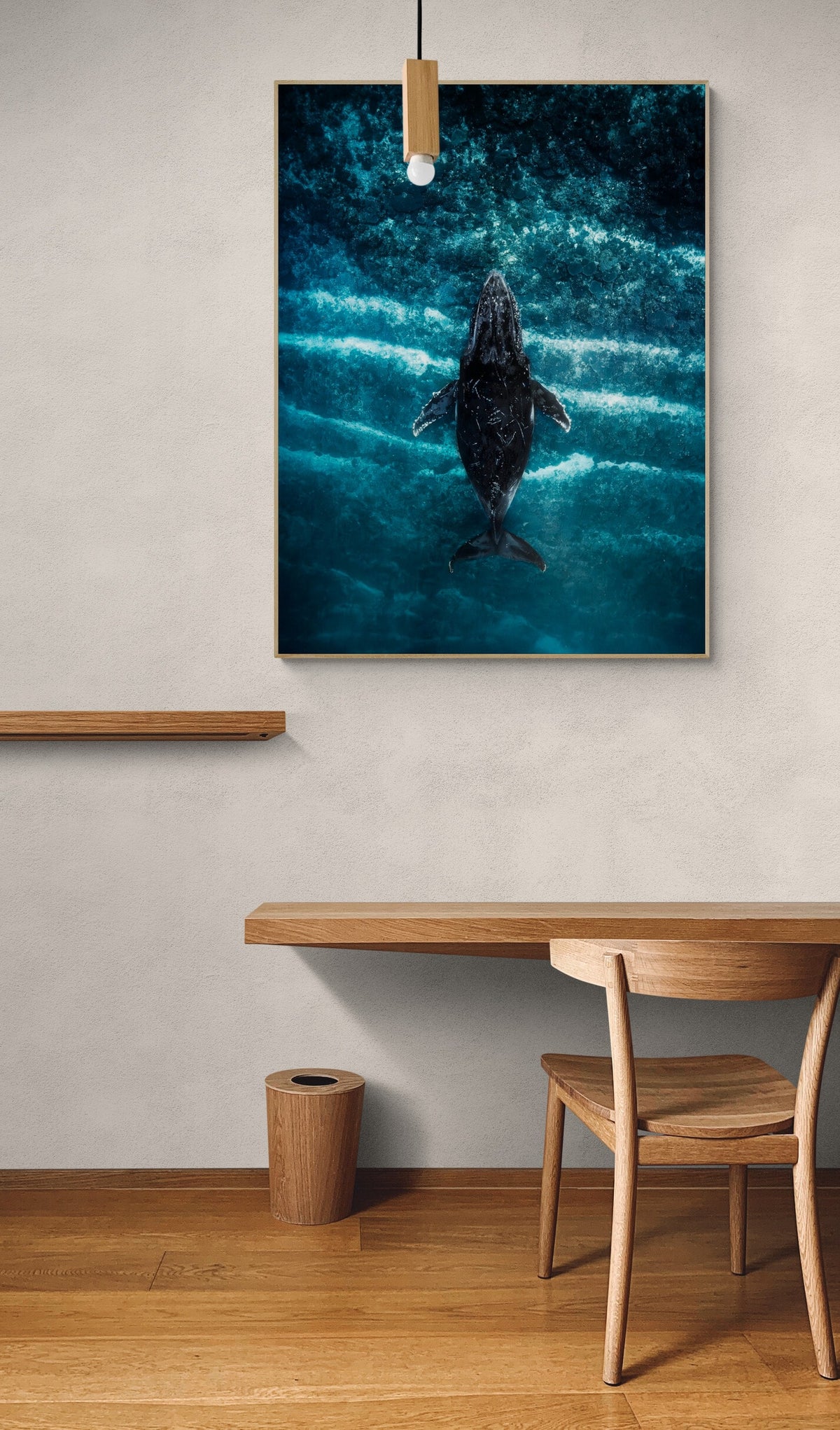 Humpback whale art print — The Whale by Anouska Freedman — view 2 in a room