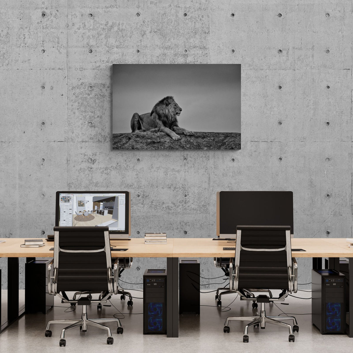 Lion art print — The King by Shannon Wild — view 2 in a room