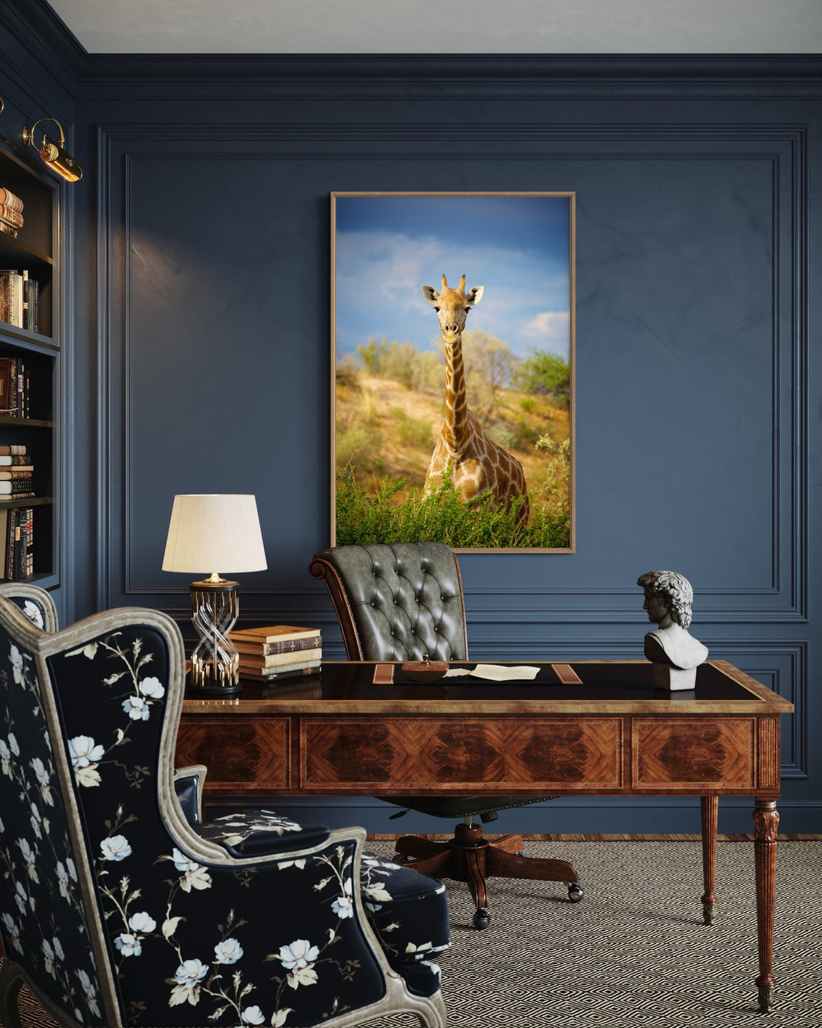 Giraffe art print — The Curious by Shannon Wild — view 2 in a room