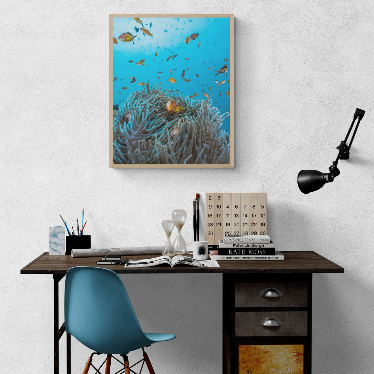 Clownfish art print — The Day Crew by Jake Wilton — view 2 in a room