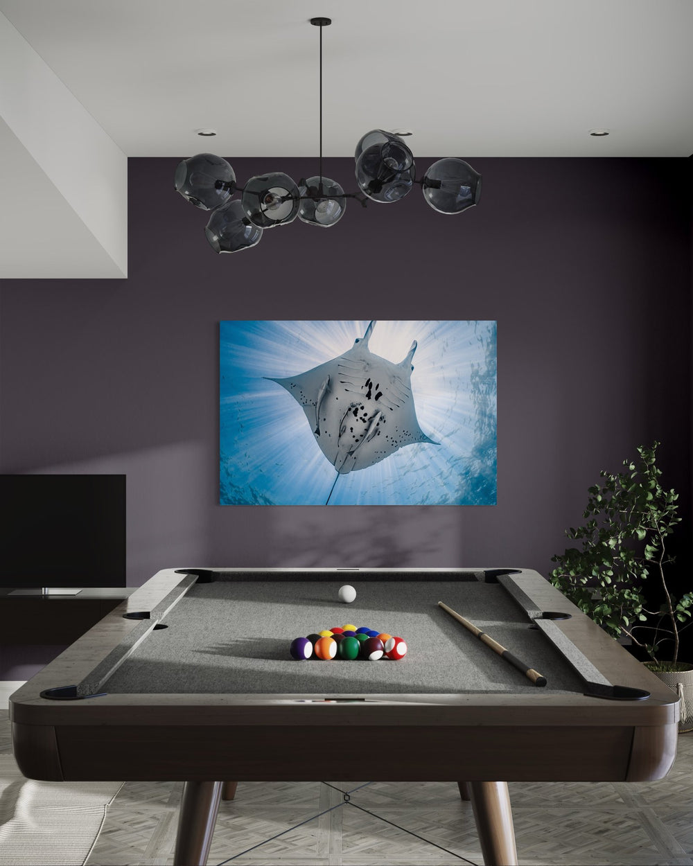 Manta ray art print — The Divine by Daniel Nicholson — view 4 in a room