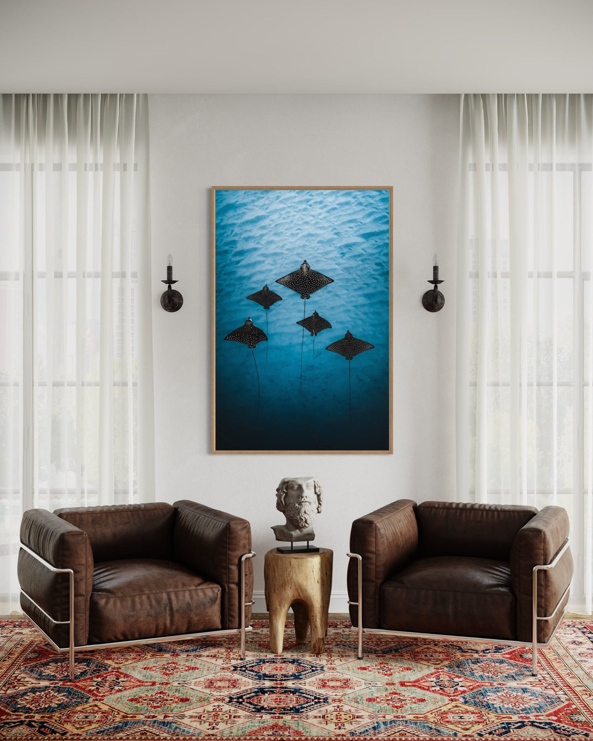 Eagle ray art print — The Eagle Rays by Daniel Nicholson — view 3 in a room