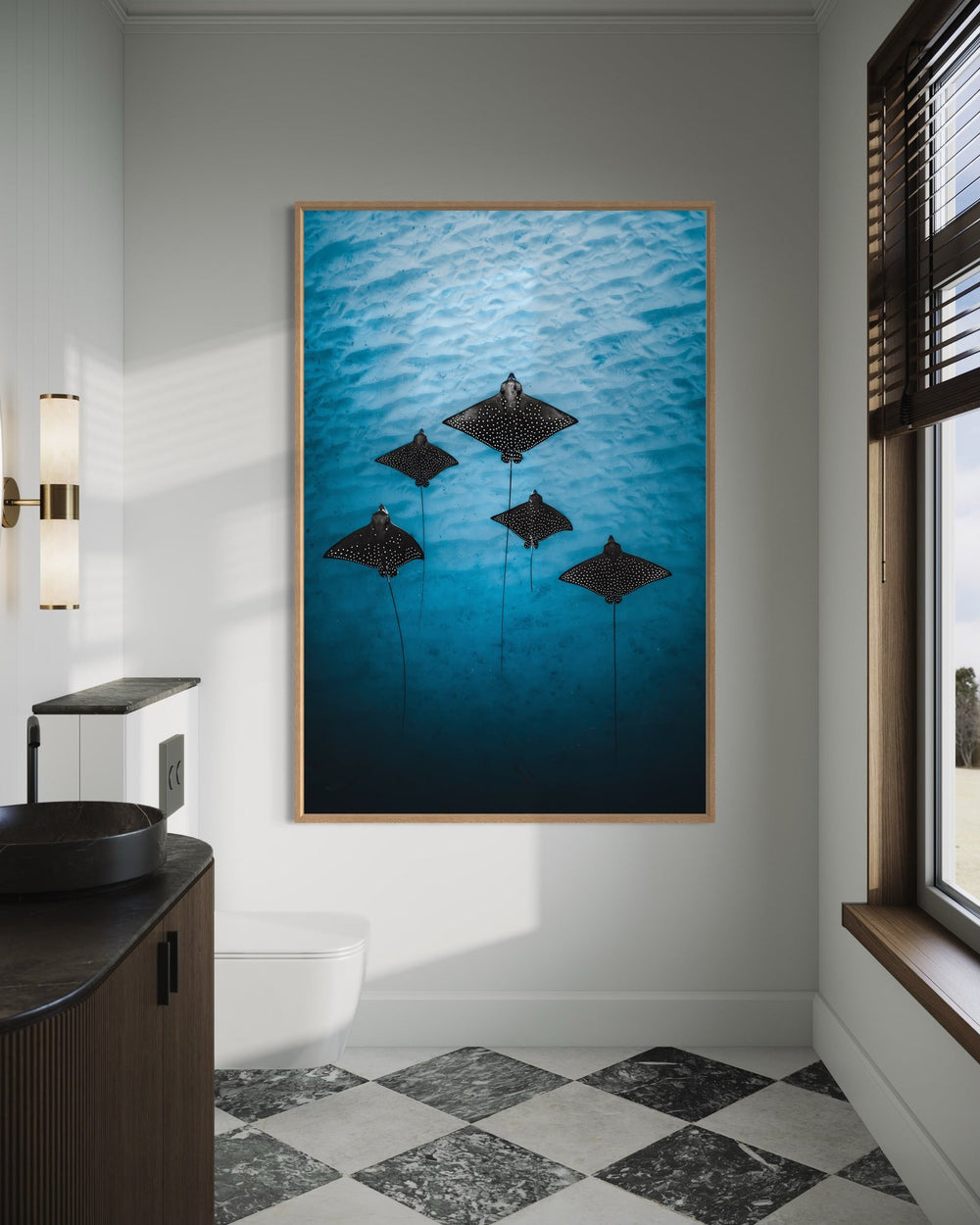 Eagle ray art print — The Eagle Rays by Daniel Nicholson — view 4 in a room