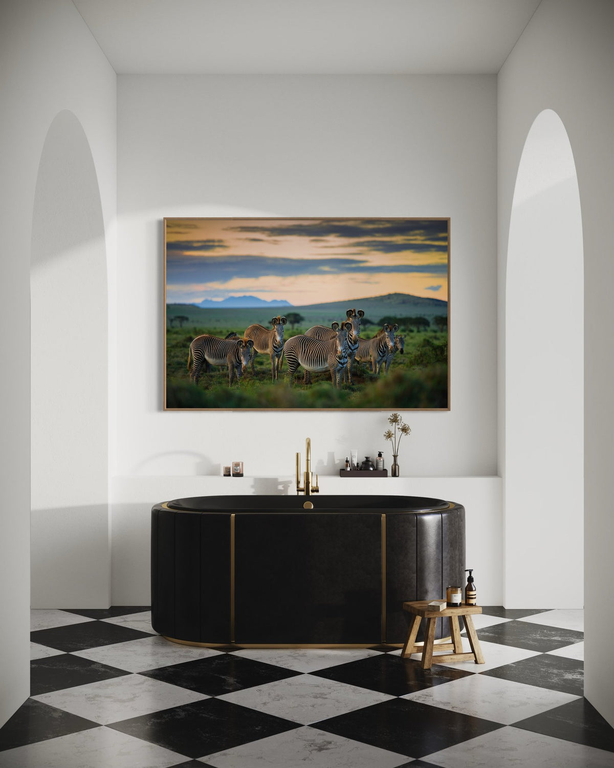 Grevy’s zebra art print — The Family by Shannon Wild — view 2 in a room