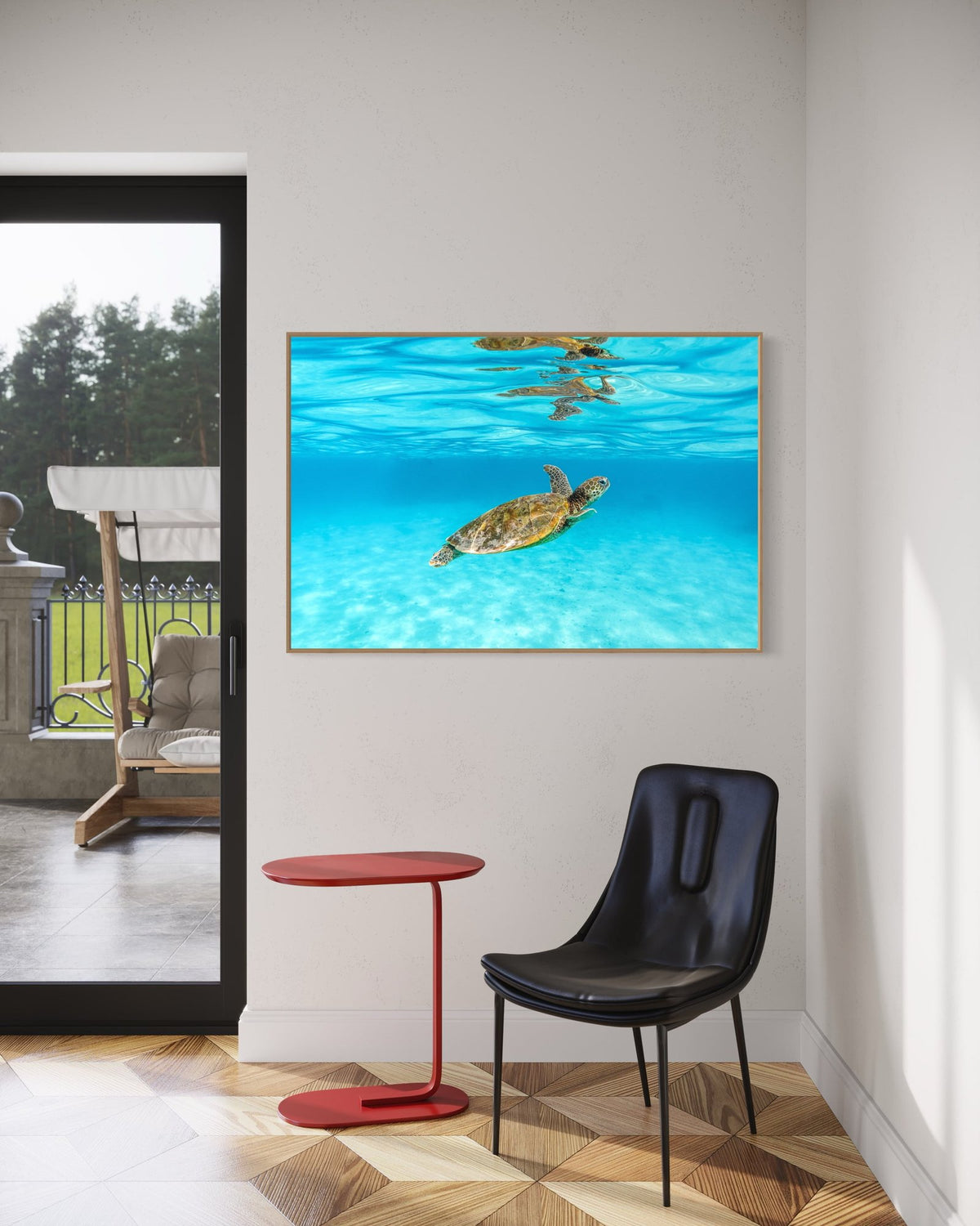 Sea turtle art print — The Feeling by Anouska Freedman — view 3 in a room