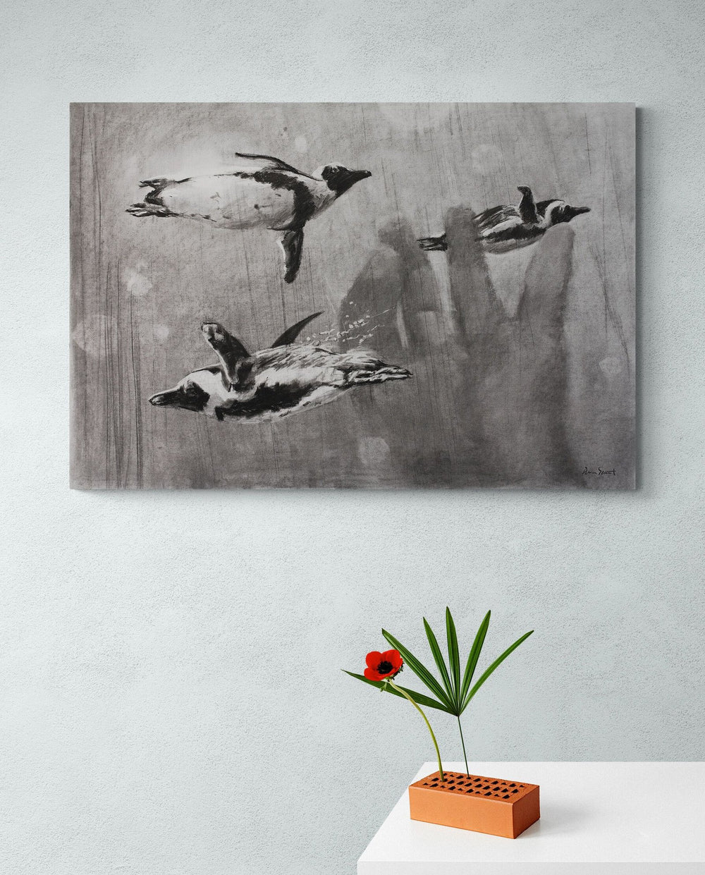 The Flying Penguins in a room