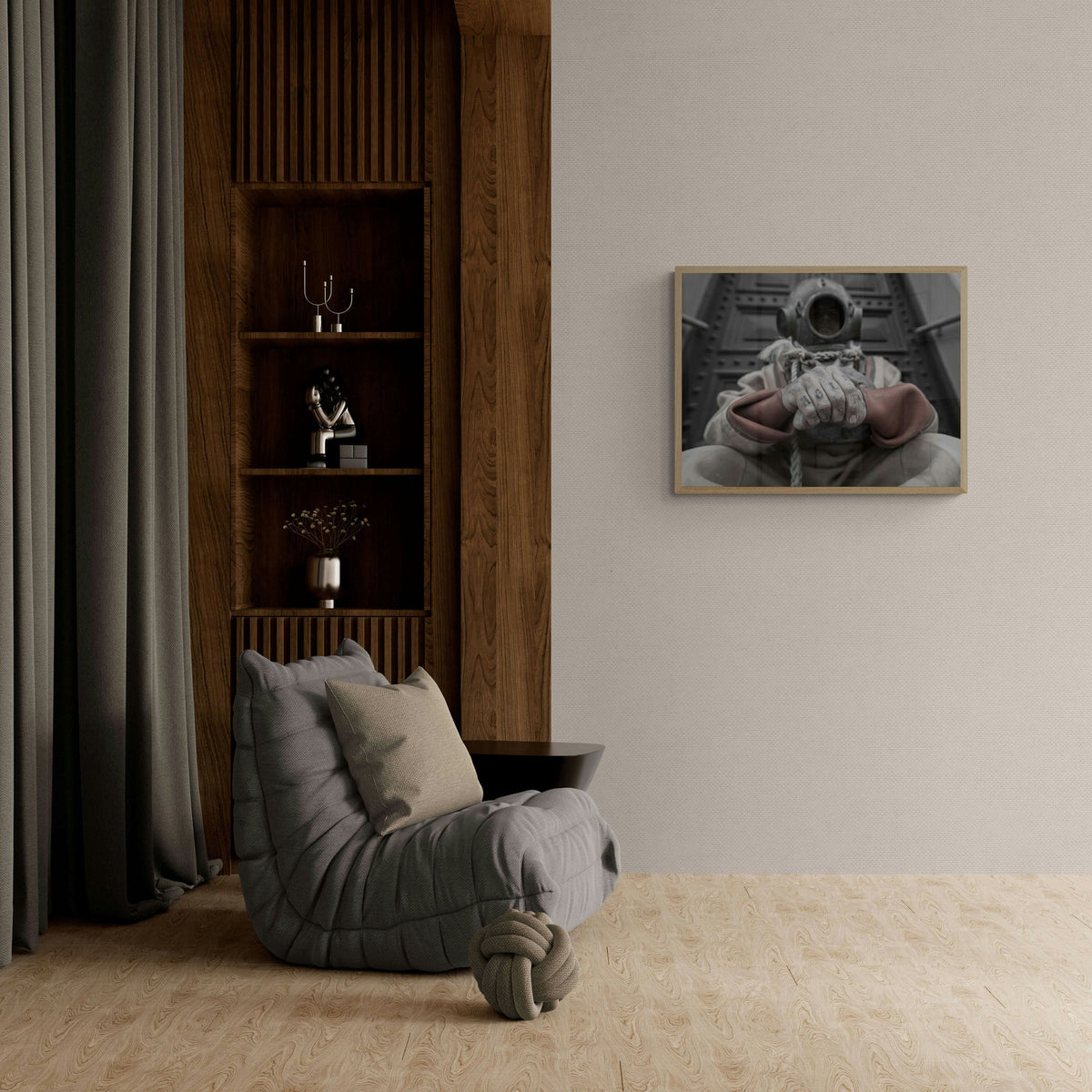The Hold — limited-edition art print by Andre Rerekura — view 2 in a room