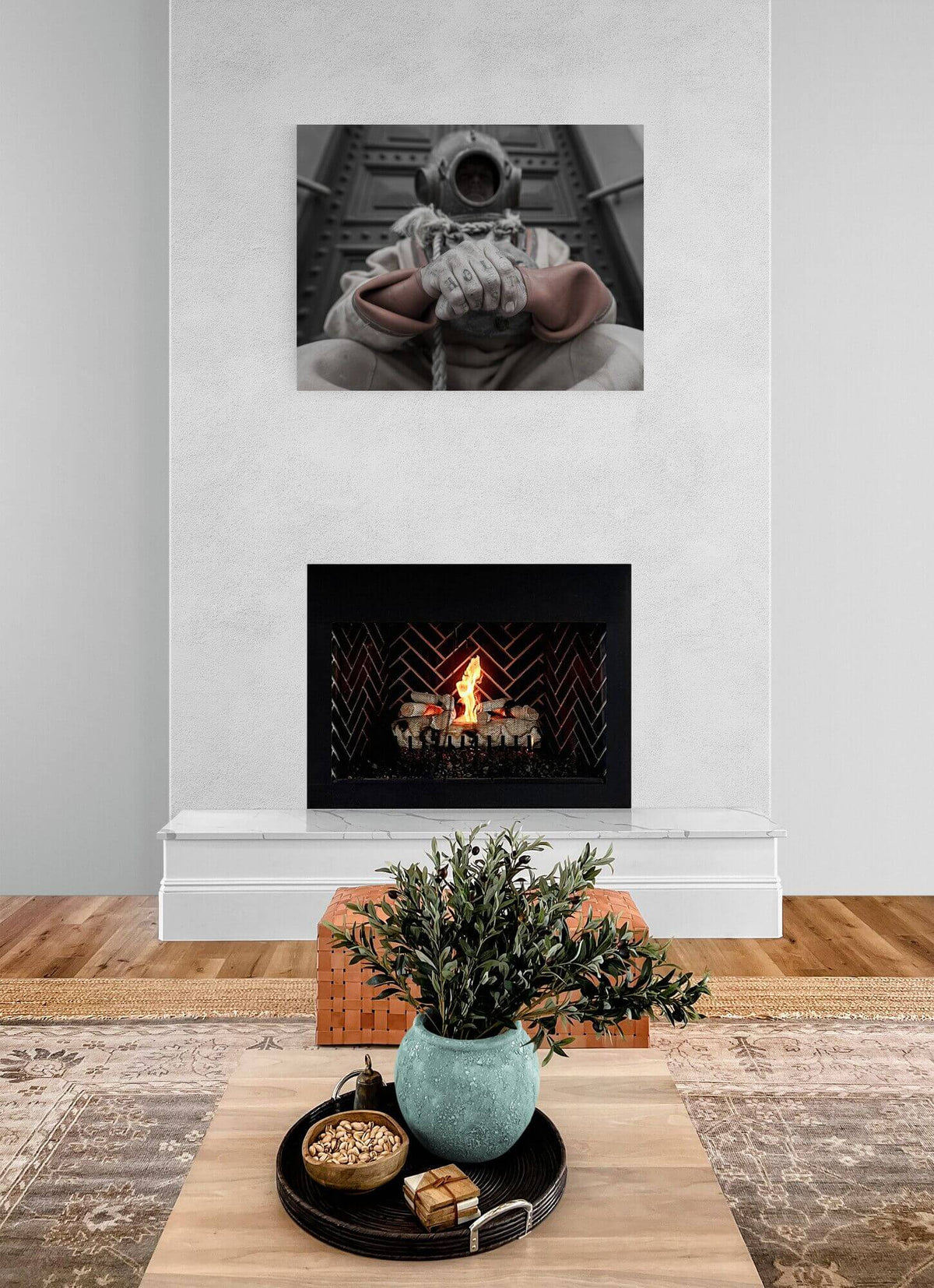 The Hold — limited-edition art print by Andre Rerekura — view 3 in a room
