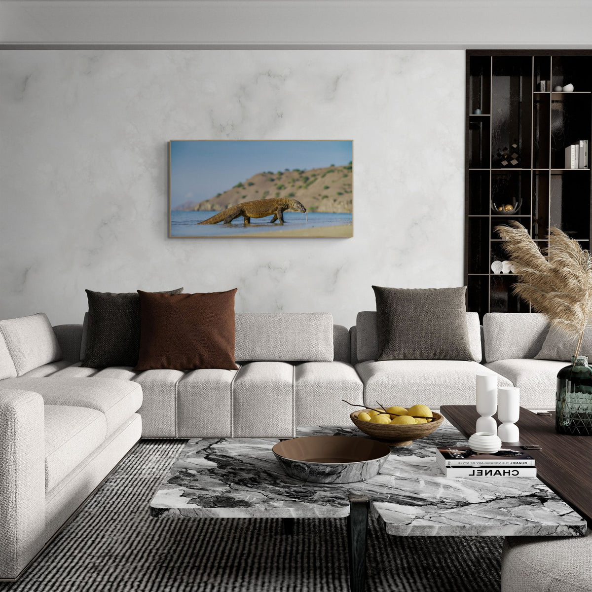 Komodo dragon art print — The Komodo by Shannon Wild — view 3 in a room