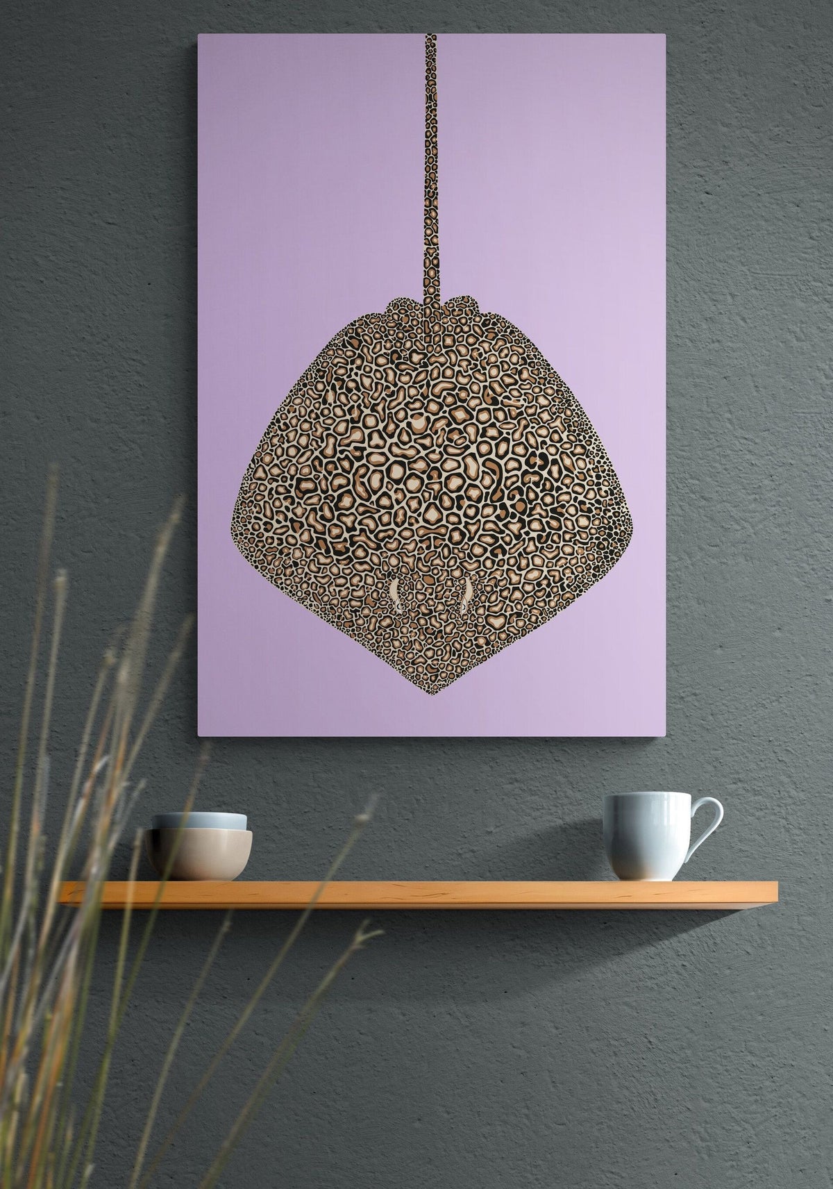 Leopard whipray art print — The Leopard Whipray by Ian Daniell — view 3 in a room