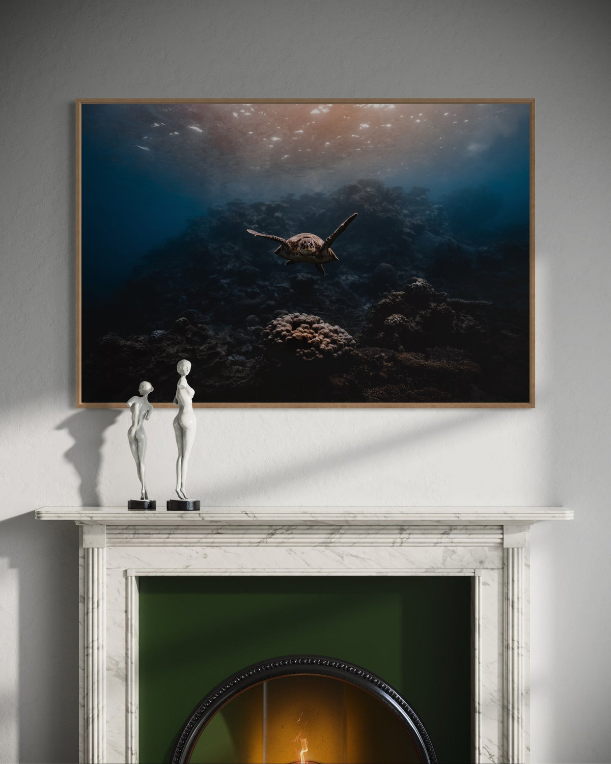 Sea turtle art print — The Motivated by Daniel Nicholson — view 2 in a room