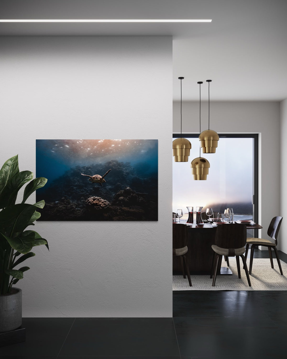 Sea turtle art print — The Motivated by Daniel Nicholson — view 3 in a room