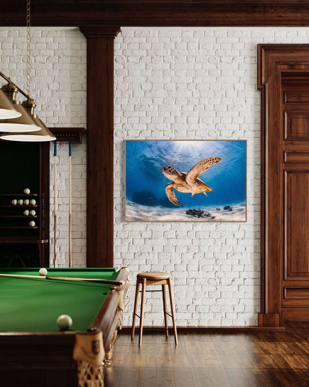 Sea turtle art print — The Ranger by Ollie Clarke — view 4 in a room