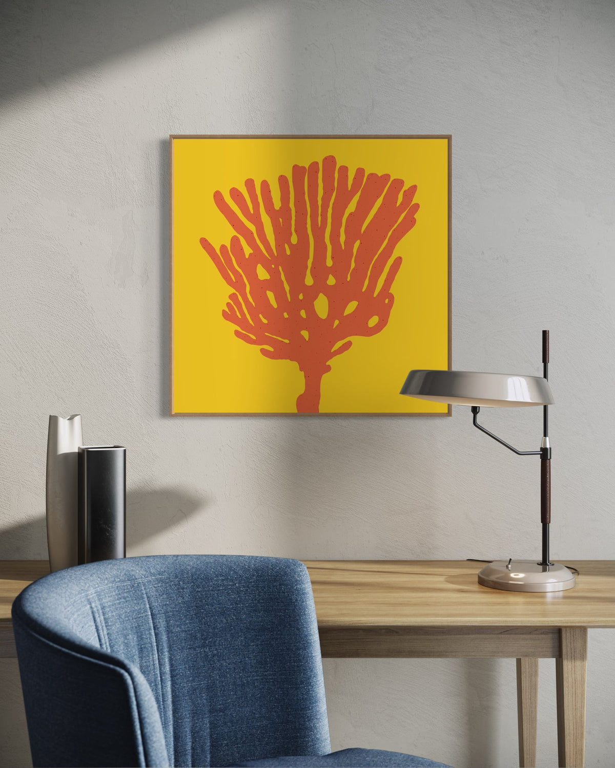 Red finger sponge art print — The Red Finger Sponge by Ian Daniell — view 3 in a room
