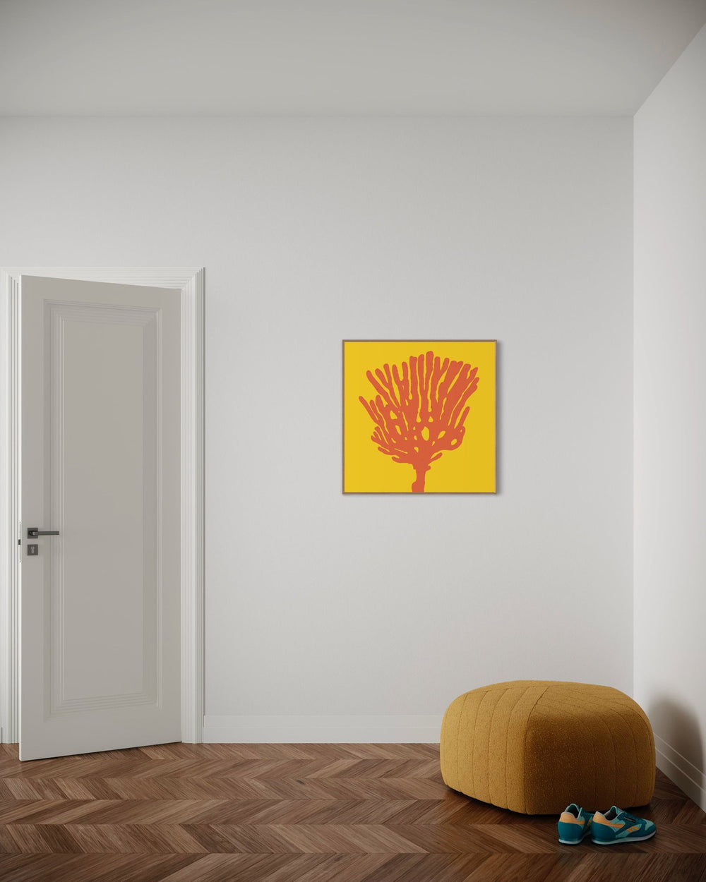 Red finger sponge art print — The Red Finger Sponge by Ian Daniell — view 4 in a room