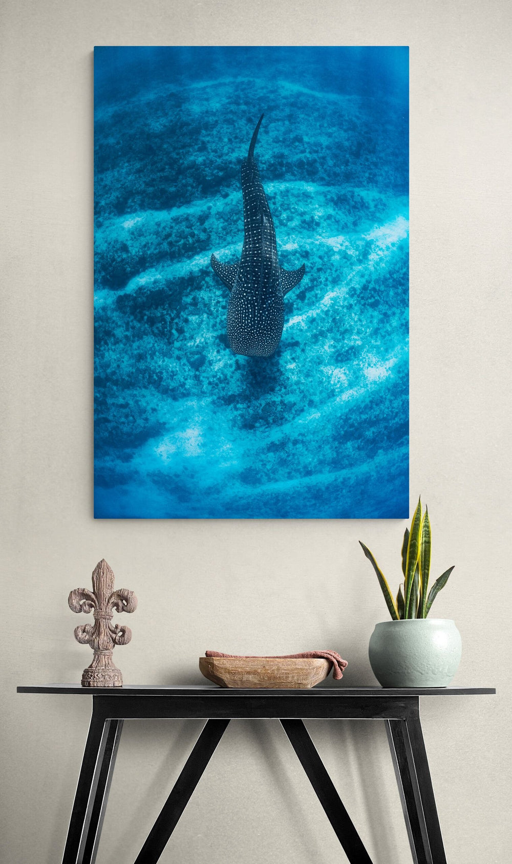 Whale shark art print — The Relaxing by Ollie Clarke — view 4 in a room
