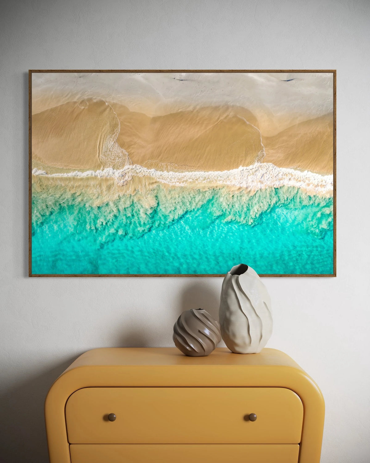 Shore break art print — The Shore Break by Andre Rerekura — view 2 in a room