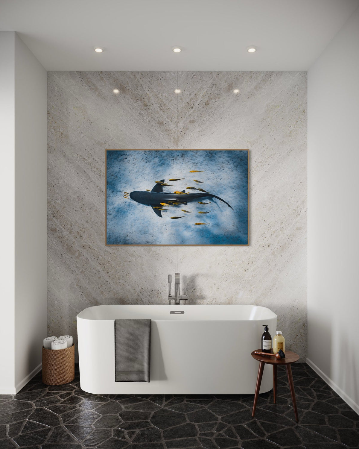 Shark art print — The Slip Stream by Daniel Nicholson — view 2 in a room