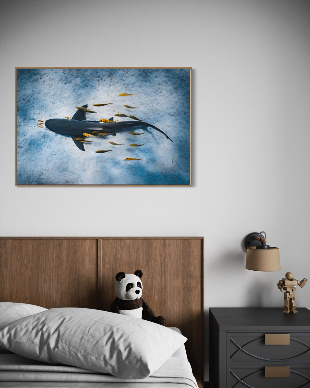 Shark art print — The Slip Stream by Daniel Nicholson — view 4 in a room