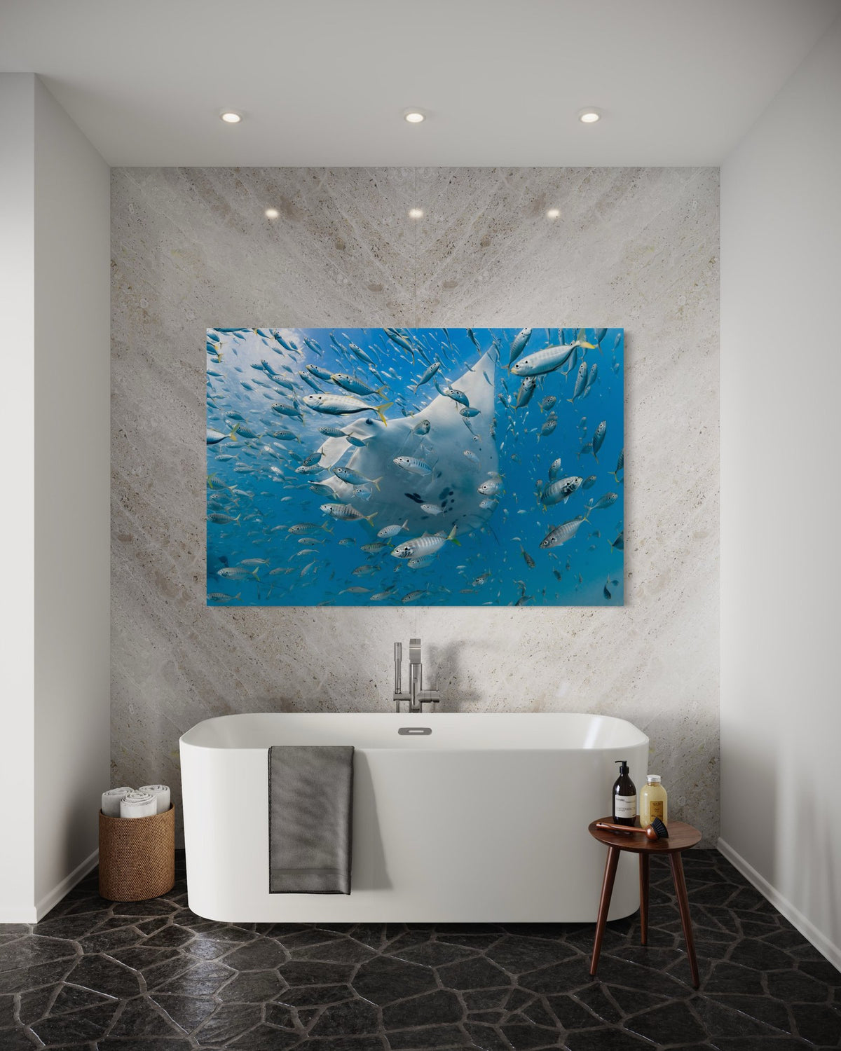 Manta ray art print — The Veil by Jake Wilton — view 3 in a room