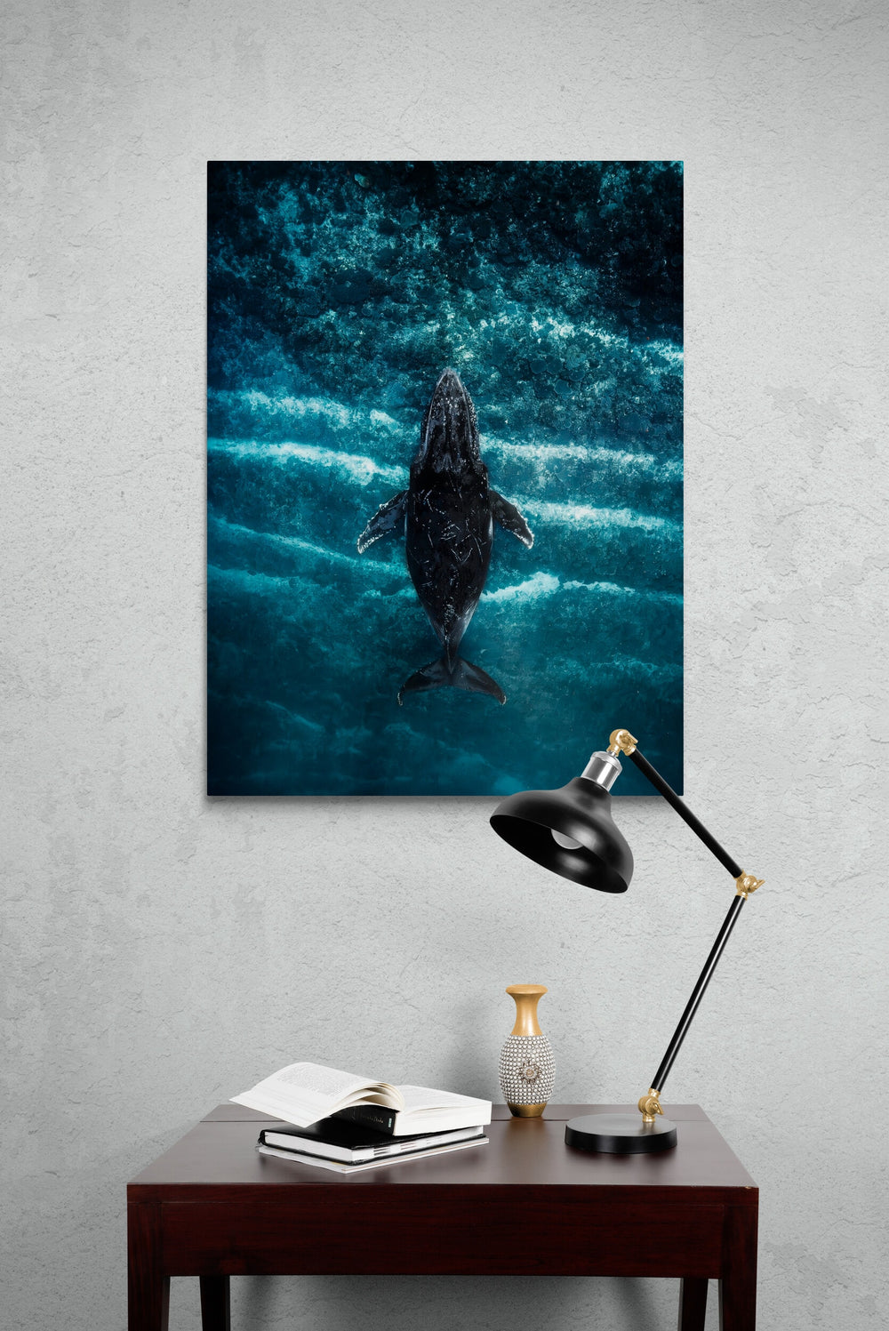 Humpback whale art print — The Whale by Anouska Freedman — view 4 in a room