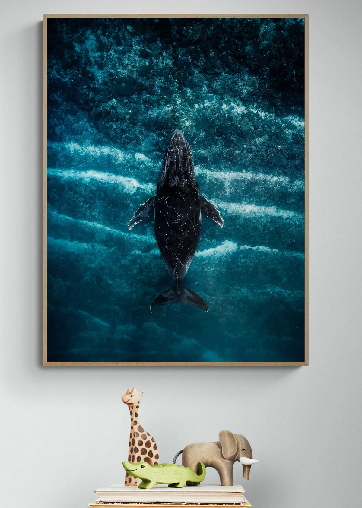 Humpback whale art print — The Whale by Anouska Freedman — view 3 in a room