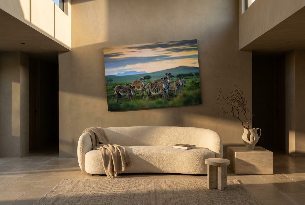 A curated pair in an architectural interior